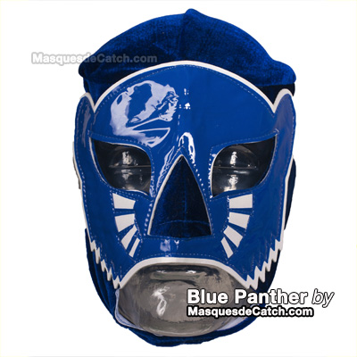 Masque de Catch "Blue Panther" en velours