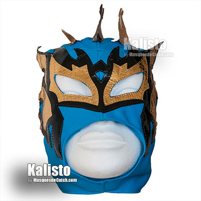 Masque de "Kalisto" en tissus pour enfants - Bleu et Or