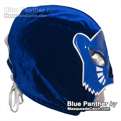 Masque de Catch "Blue Panther" en velours