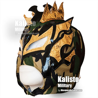 Masque de "Kalisto Military" en tissus pour enfants - Aspect Camouflage