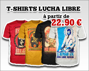 Tee-shirts Lucha Libre-catch, design vintage et branch